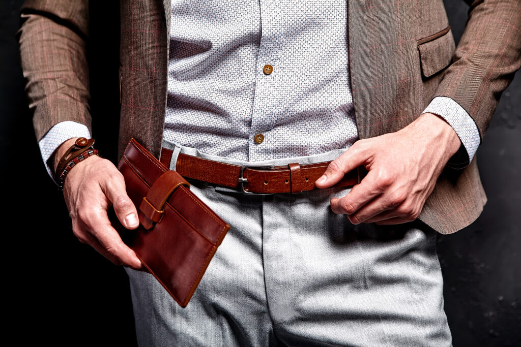 Organized leather phone case wallet