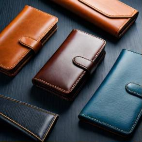 Long wallet with flap closure